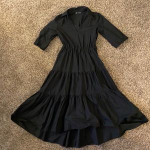 Zara black midi dress